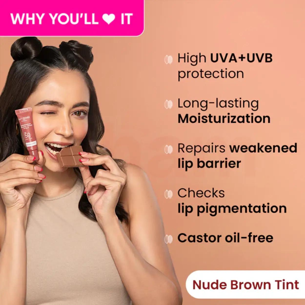 Dot & Key Ceramide Peptide Tinted Lip Balm SPF 50 - Warm Nude