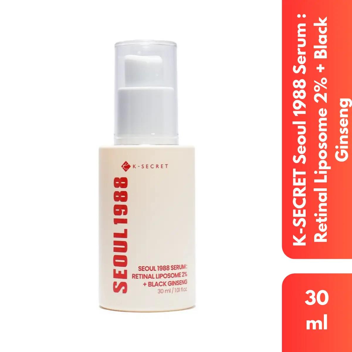 K-Secret Seoul 1988 Serum: retinal Liposome 2% + Black Ginseng 30ml