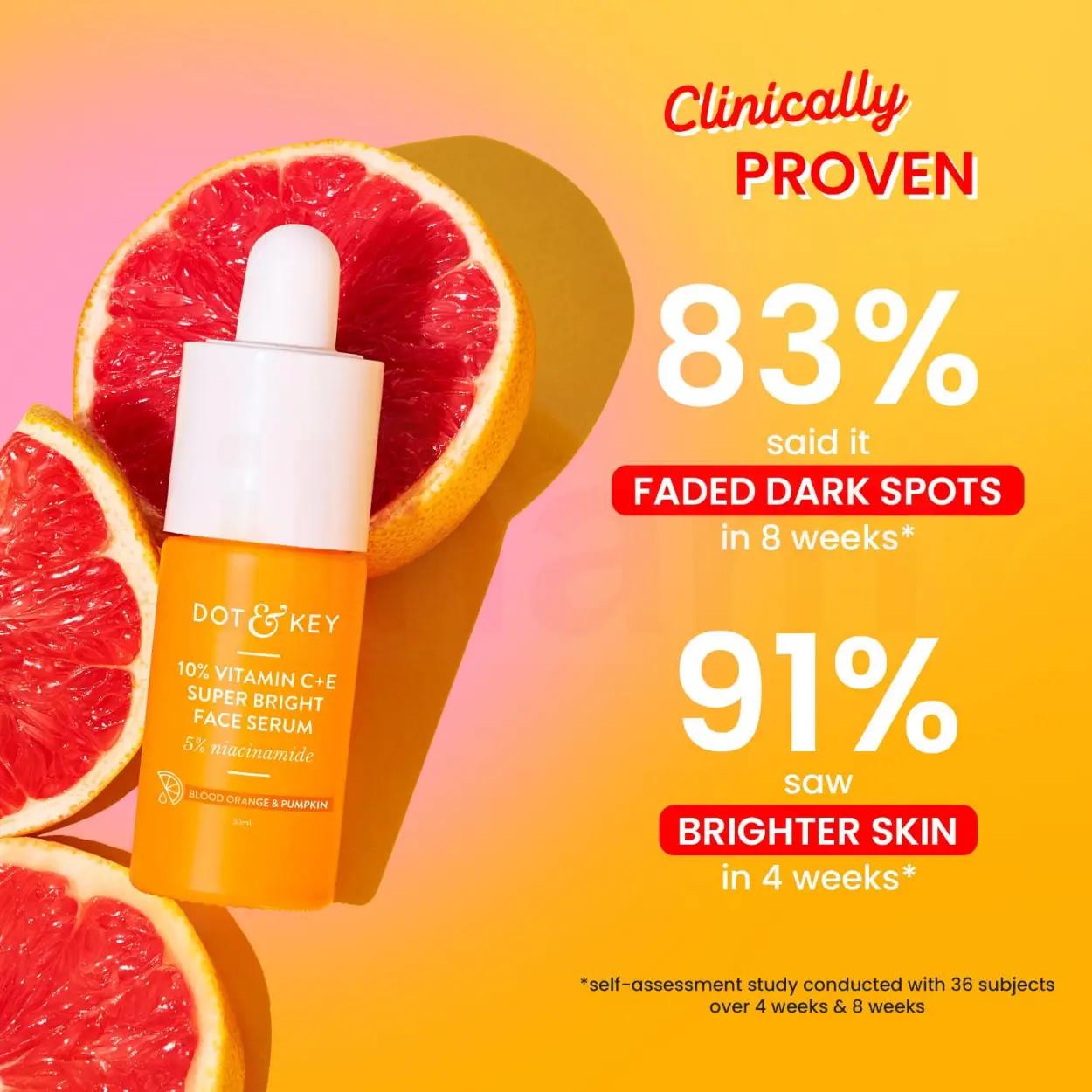 Dot and Key 10% Vitamin C+E Super Bright Face Serum with 5% Niacinamide with Blood Orange & Pumpkin