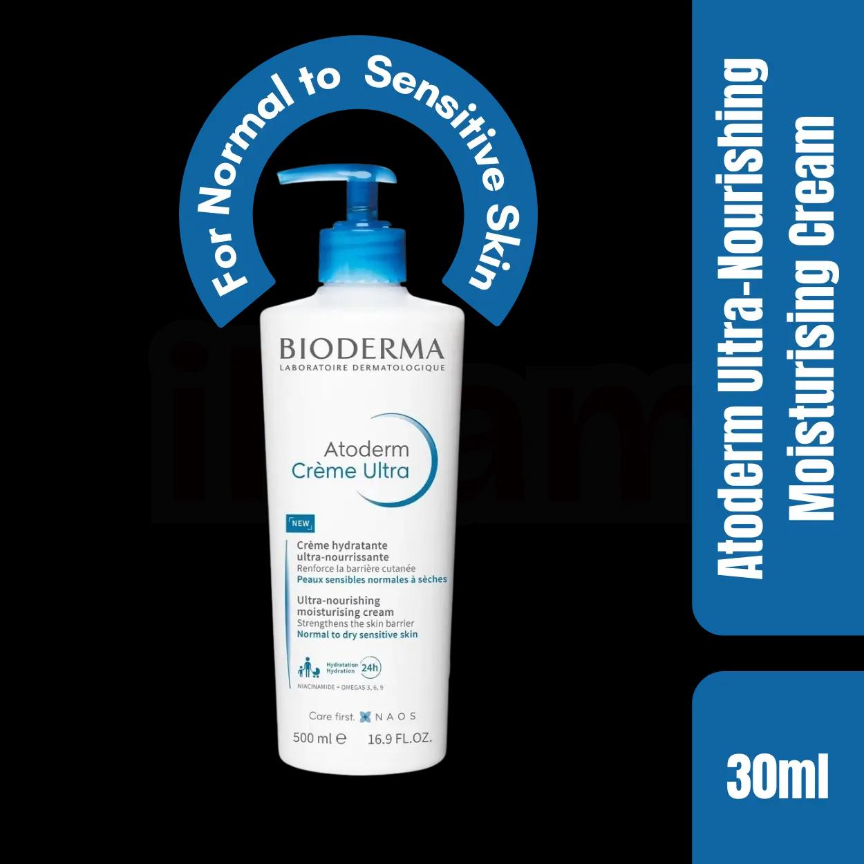 Bioderma Atoderm Ultra-Nourishing Moisturising Cream for Normal to Dry Sensitive Skin 500ml