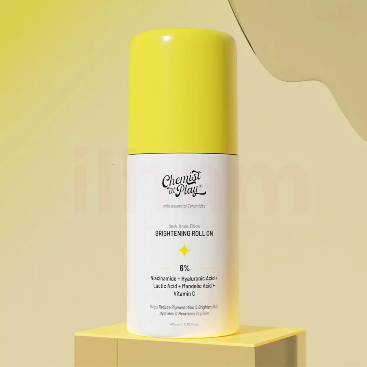 Chemist At Play Neck Knee Elbow Brightening Roll On Brightens Skin & Removes Pigmentation (40ml)