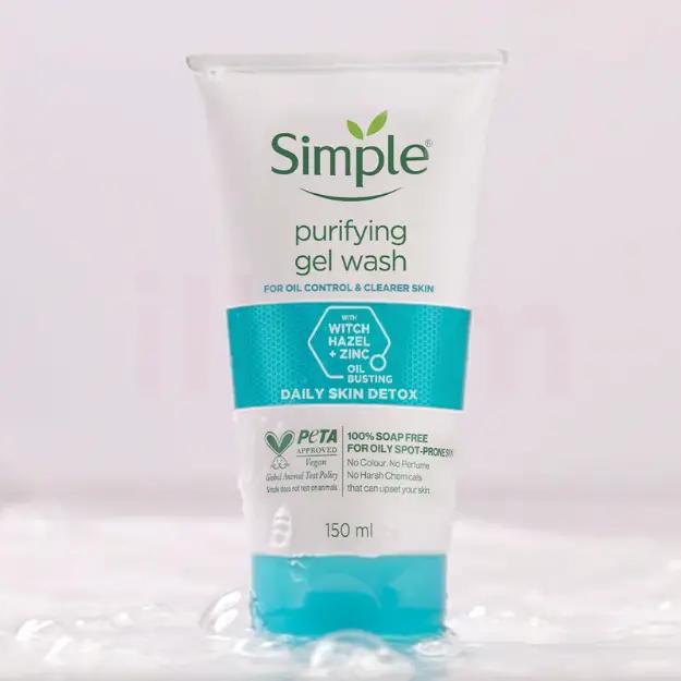 Simple Purifying Gel Wash for Shine-Free & Clear Skin 150ml