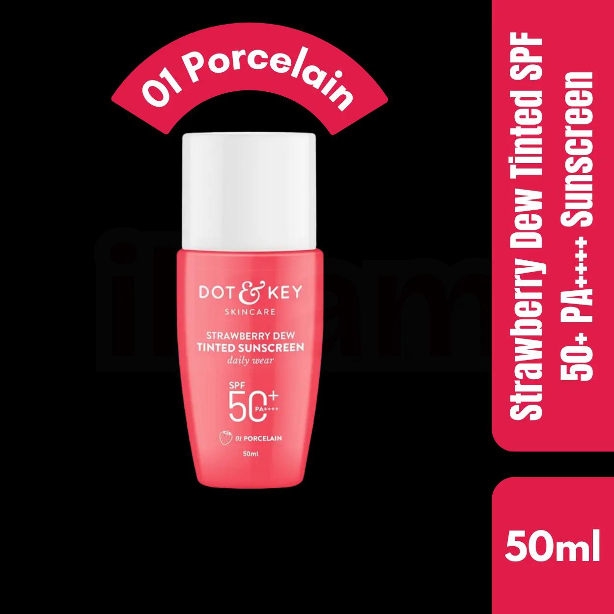 Dot & Key Strawberry Dew Tinted SPF 50+ PA++++ Sunscreen - 01 Porcelain