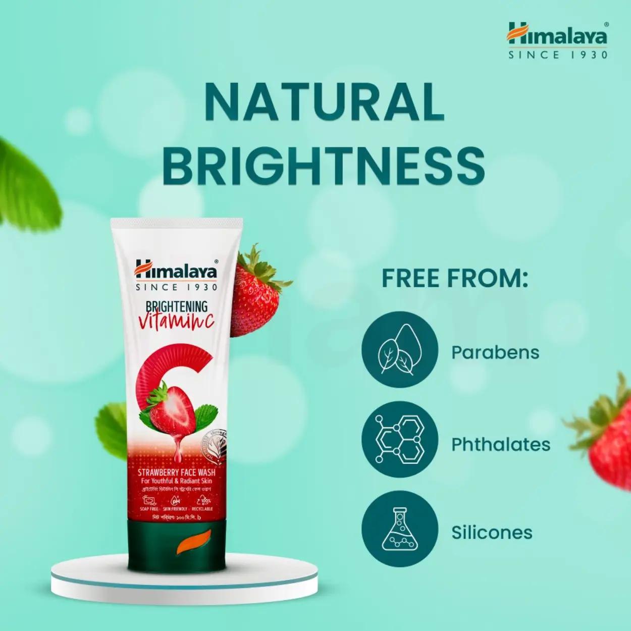 Himalaya Brightening Vitamin C Strawberry Face Wash 100ml
