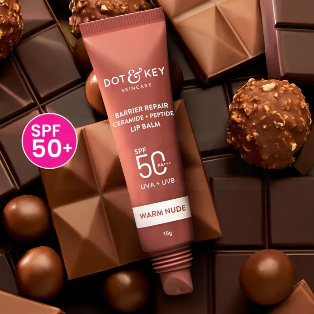 Dot & Key Ceramide Peptide Tinted Lip Balm SPF 50 - Warm Nude