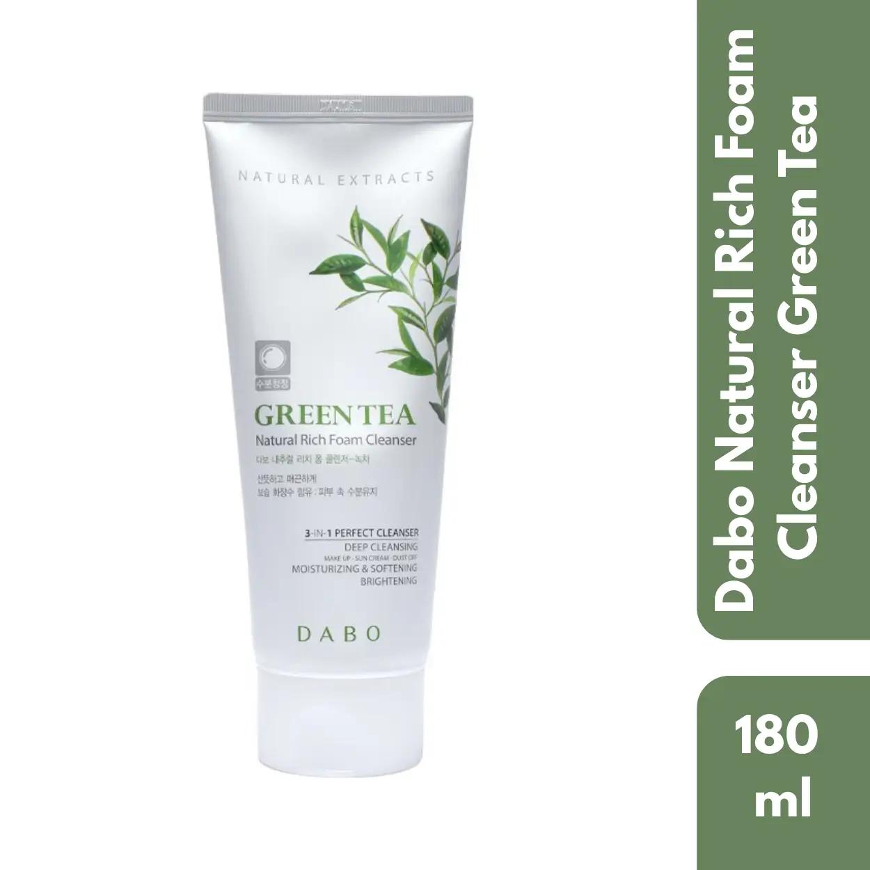 Dabo Green Tea Natural Rich Foam Cleanser 180ml