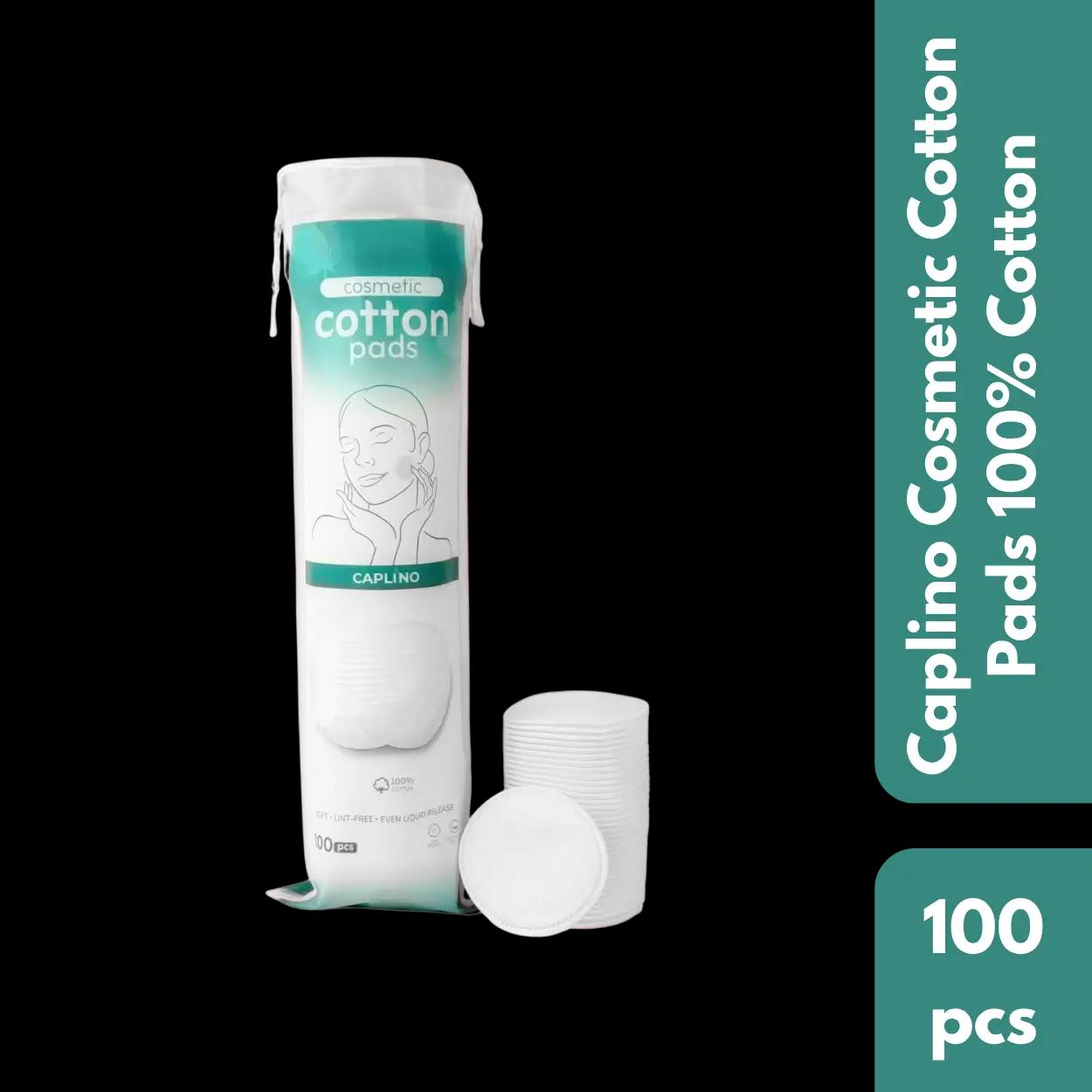 Caplino Cosmetic Cotton Pads 100 pcs | 100% Cotton