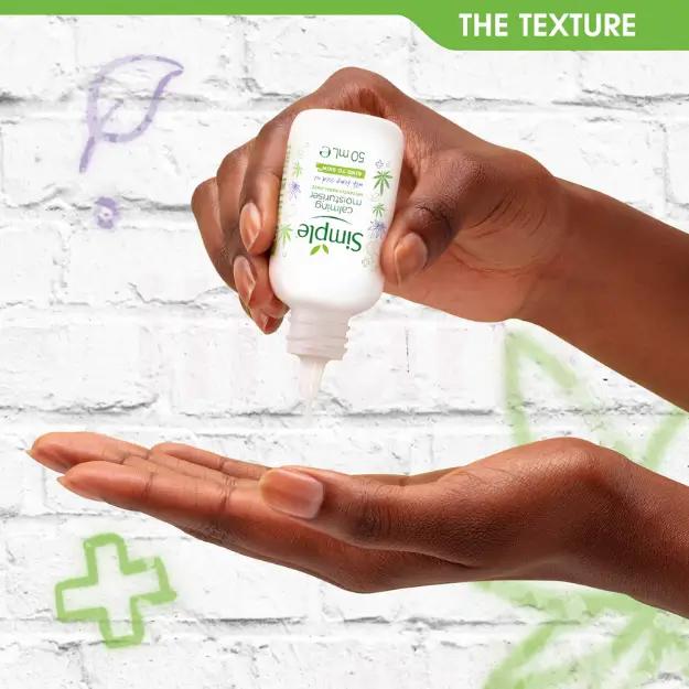 Simple Kind To Skin Calming Moisturiser with 3% Organic Hemp Seed Oil