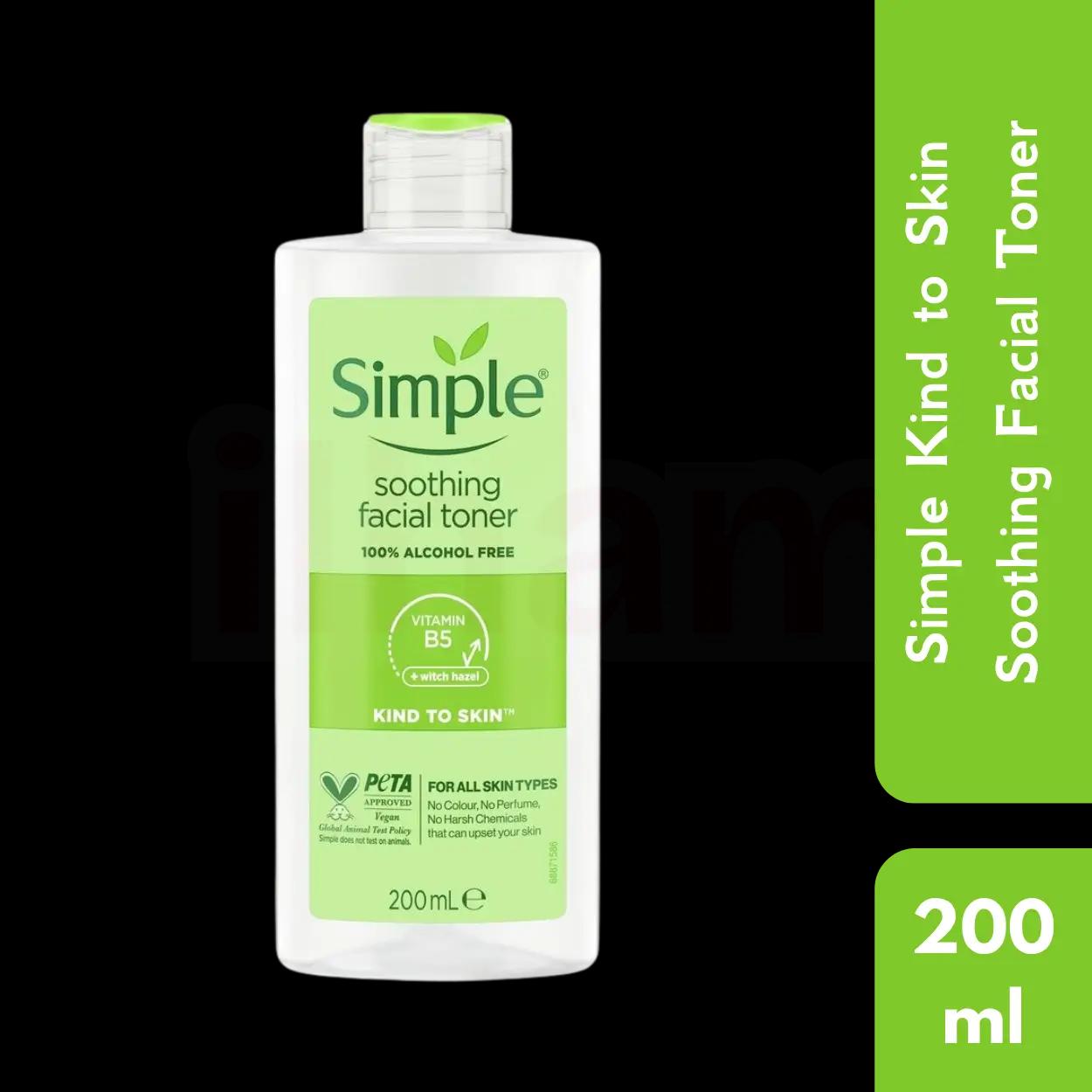 Simple Kind to Skin Soothing Facial Toner with Vitamin B5 & Witch Hazel