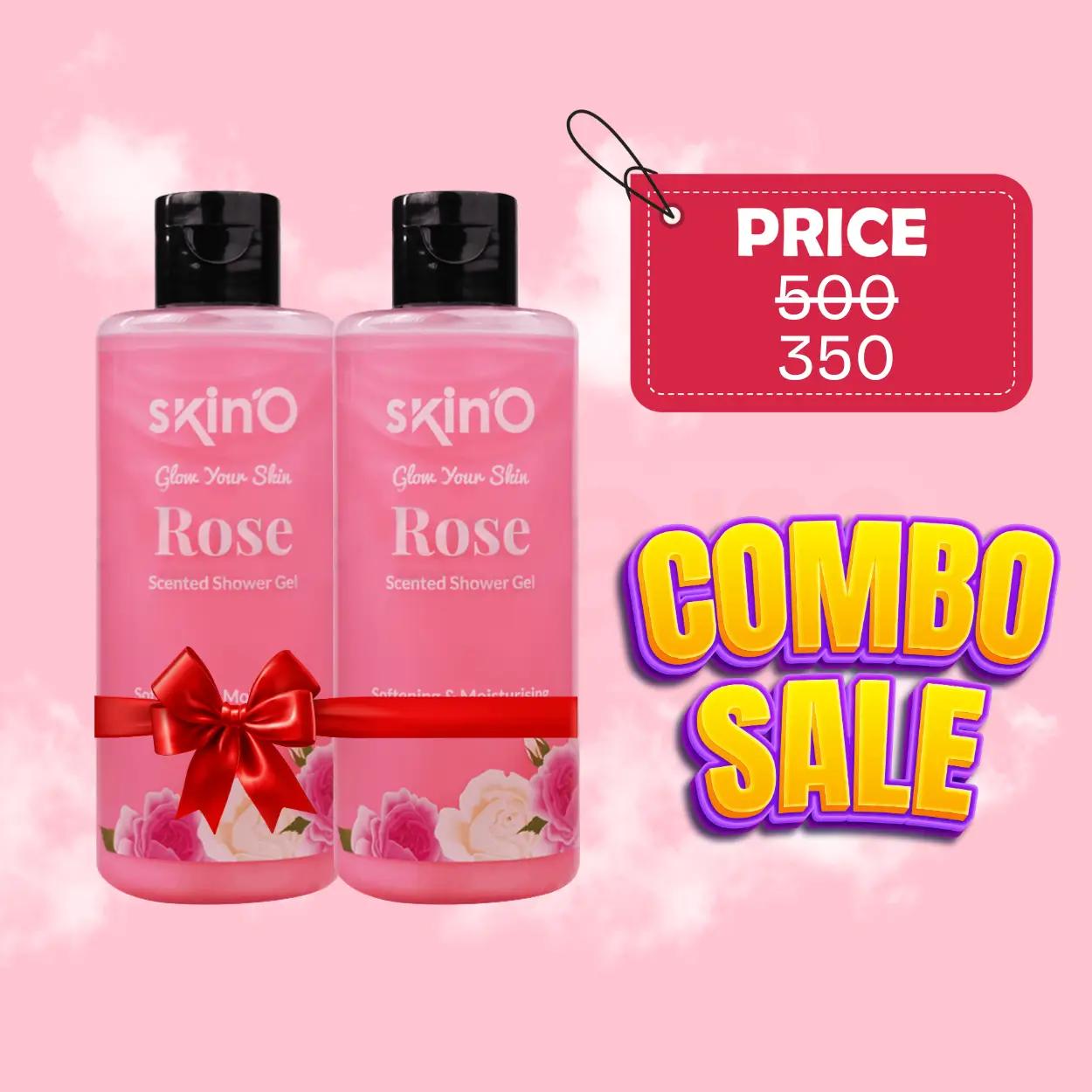 SkinO Rose Scented Shower Gel Combo Offer 150tk off 220ml