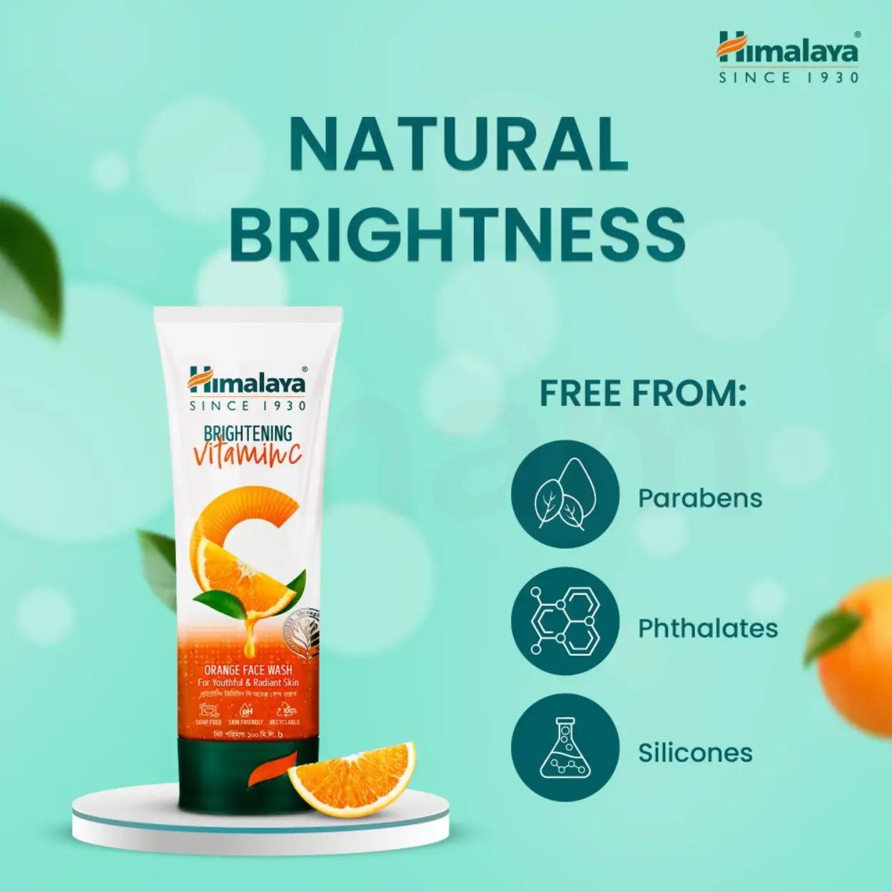 Himalaya Brightening Vitamin C Orange Face Wash 100ml