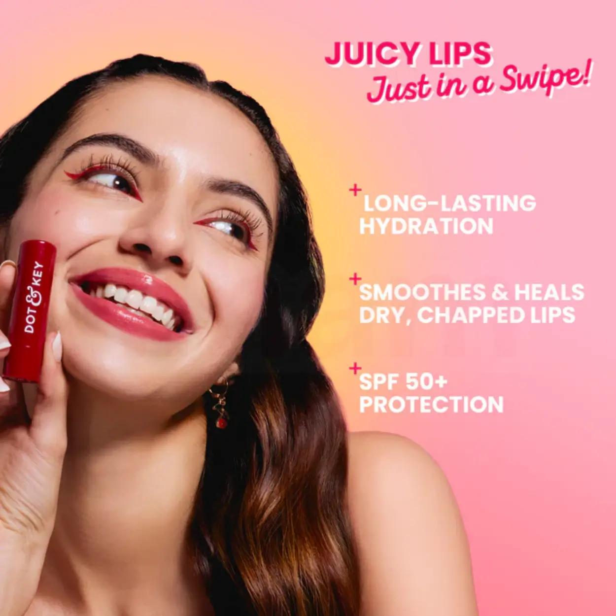 Dot and Key Barrier Repair Hydrating Tinted Lip Balm SPF 50 PA+++ Cherry Crimson