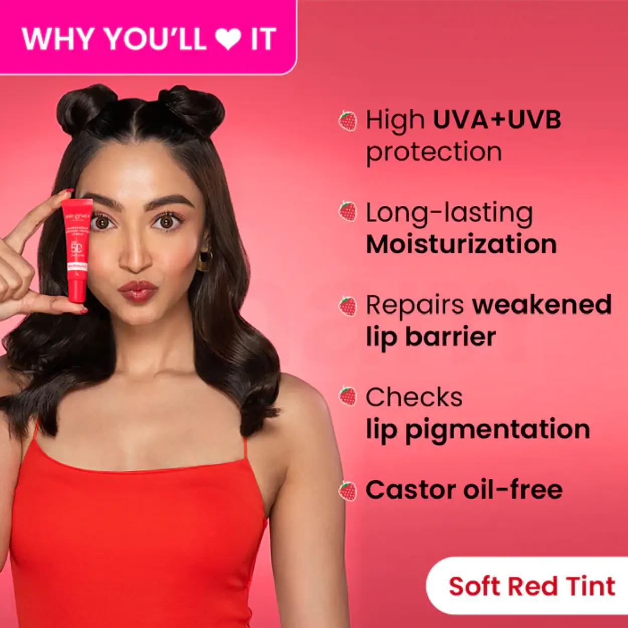 Dot & Key Ceramide Peptide Tinted Lip Balm SPF 50 - Red Romance