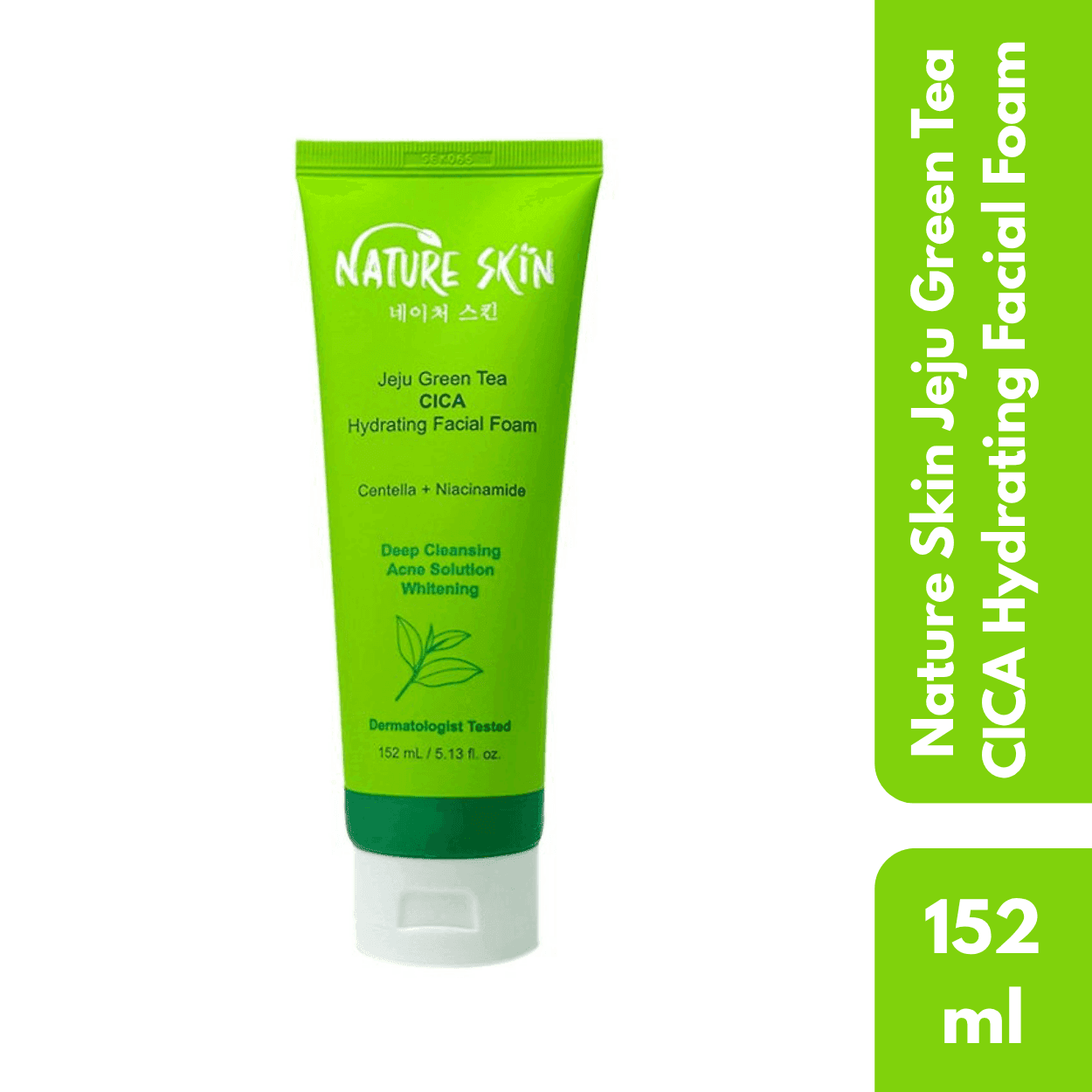 Nature Skin Jeju Green Tea CICA Hydrating Facial Foam 152 ml