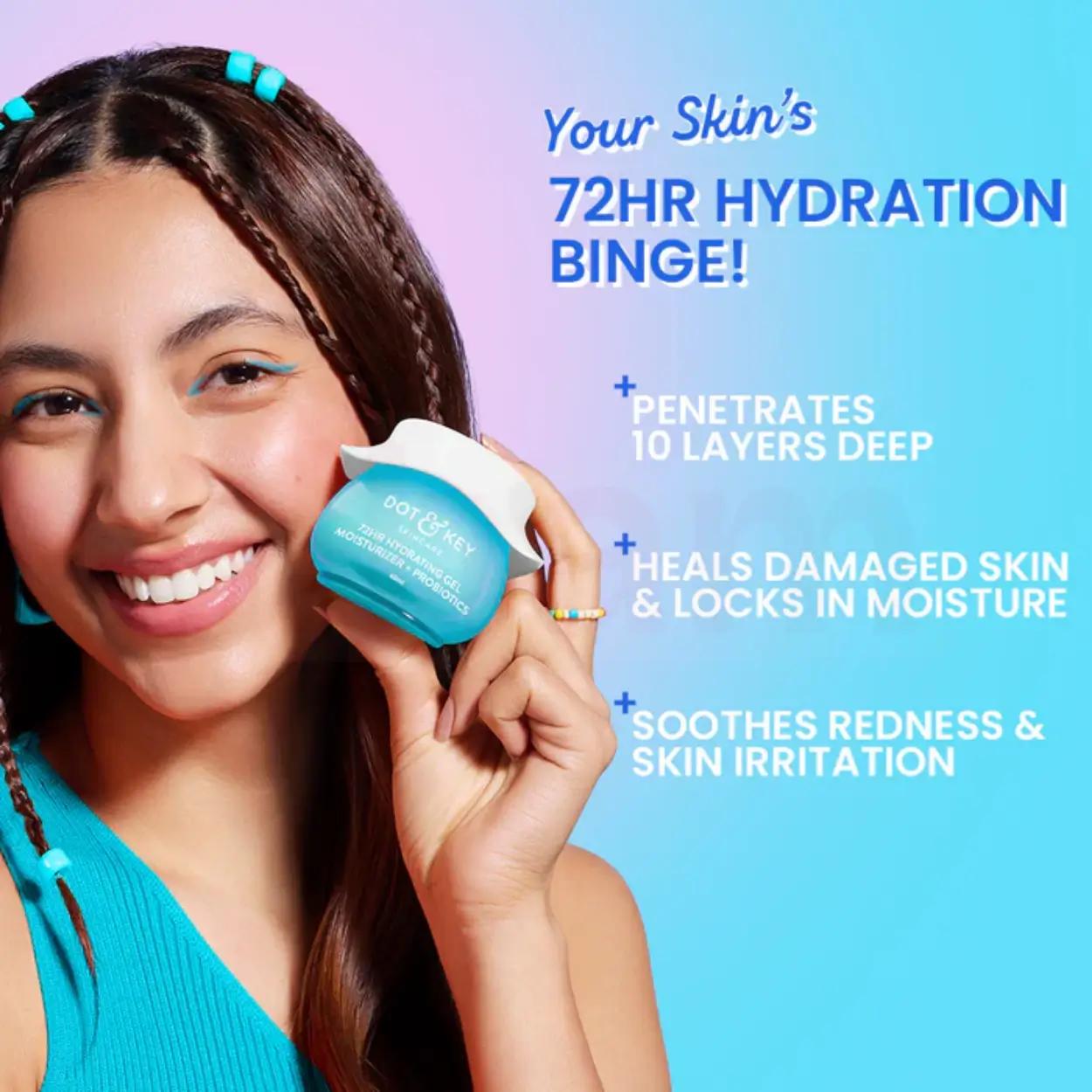 Dot and Key 72hr Hydrating Lightweight Gel Moisturizer with Probiotics