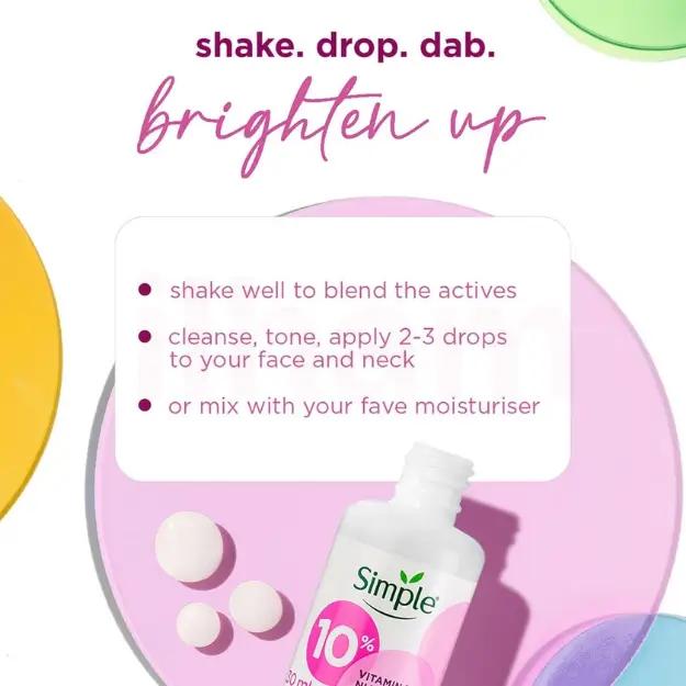 Simple 10% Vitamin B3 Niacinamide Booster Serum for All Skin Types