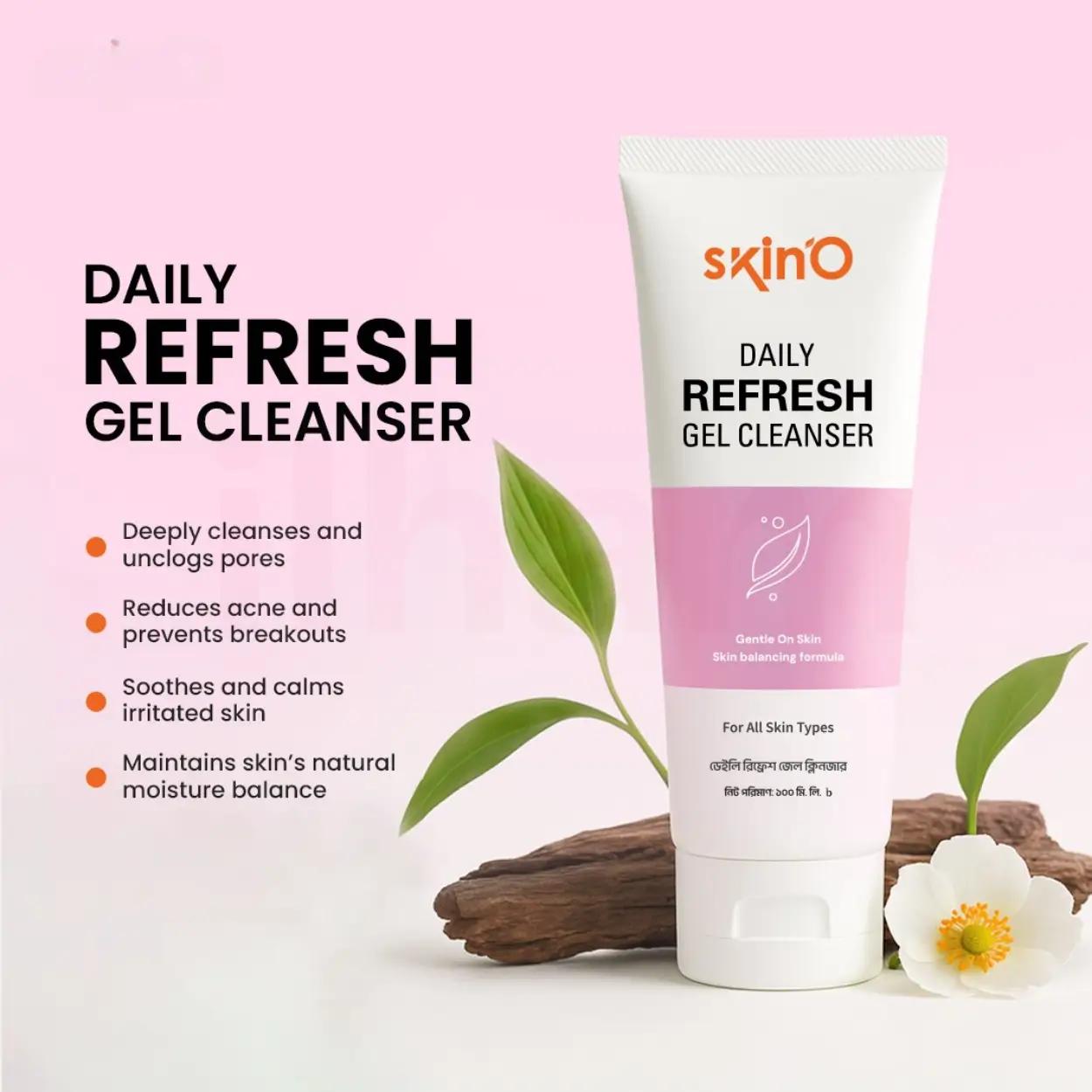 SkinO Gel Cleanser Daily Refresh For All Skin Types 100ml
