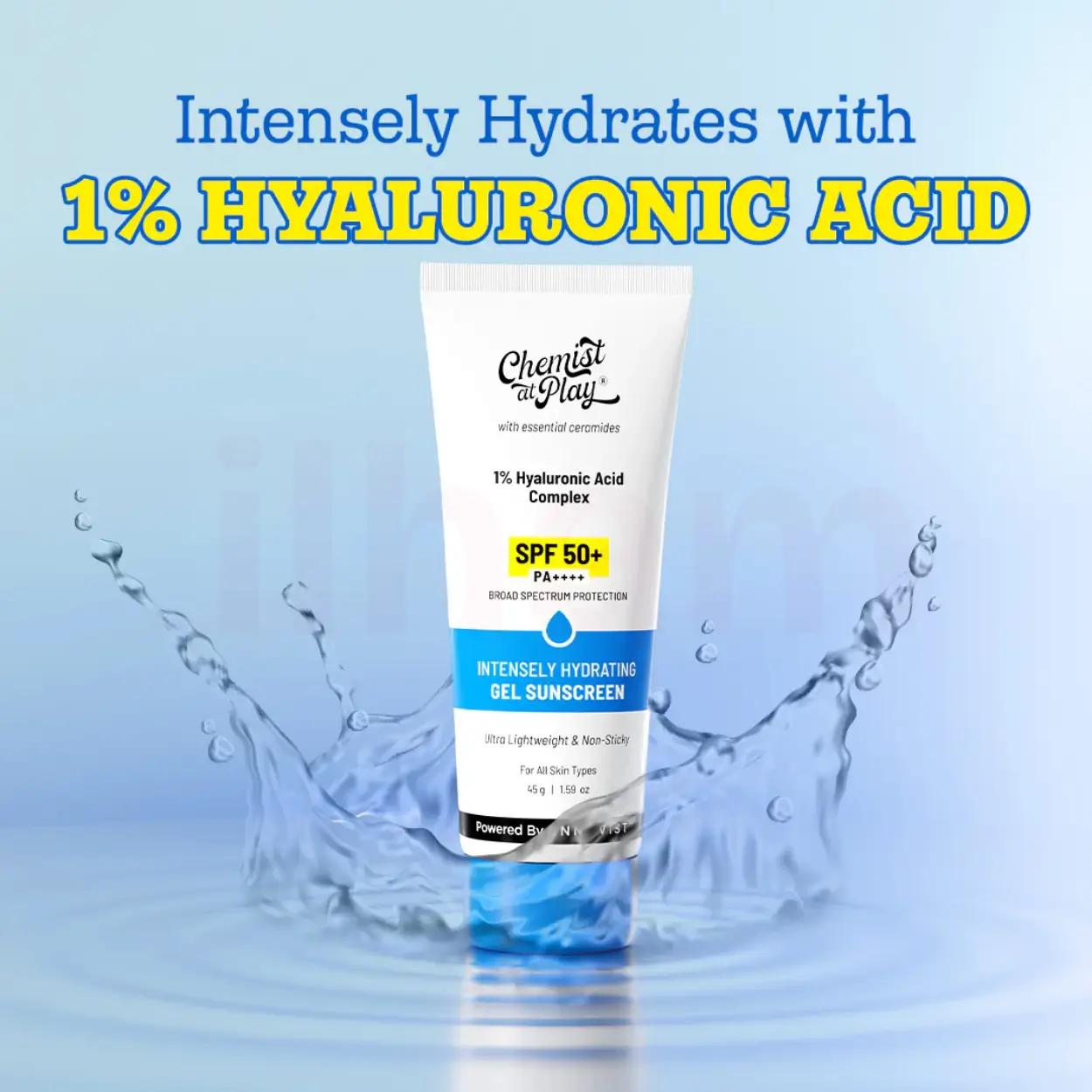 Chemist at Play 1% Hyaluronic Acid Complex Gel Sunscreen SPF 50+ PA++++ (50gm)